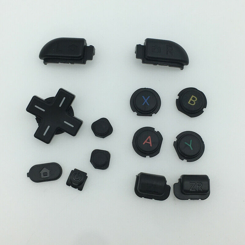 10sets Black For New 3DS LL XL ABXY Buttons D Pad Power L R Trigger Buttons Kits