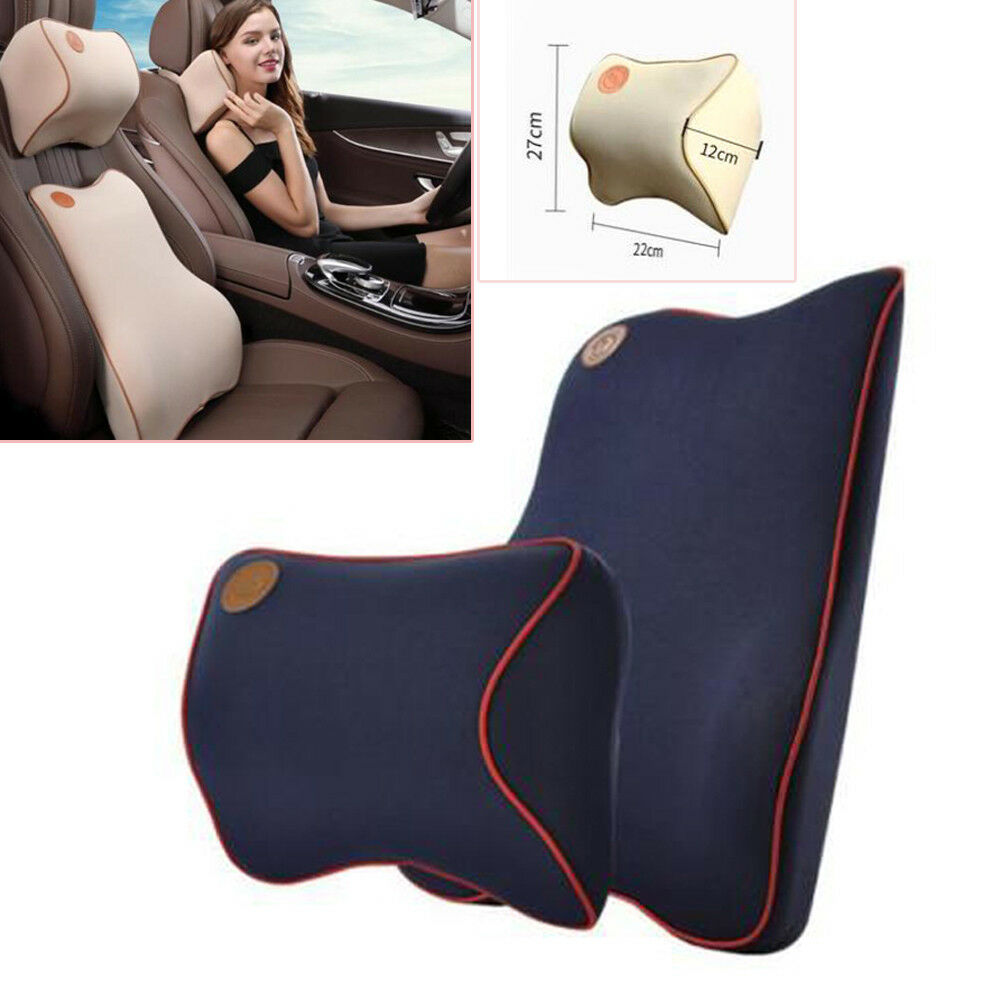 Memory Foam Pillow Neck Headrest Back Lumber Support Car Travel Soft Cushion