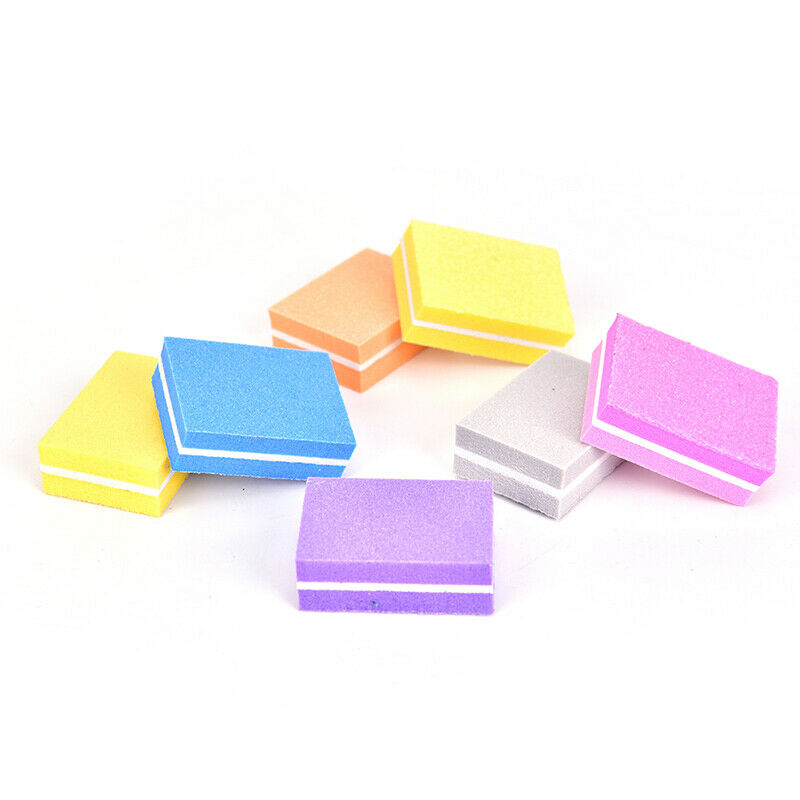 20pcs Square Nail Sanding Sponge Buffers File Grinding Polishing Manicure _ b XC
