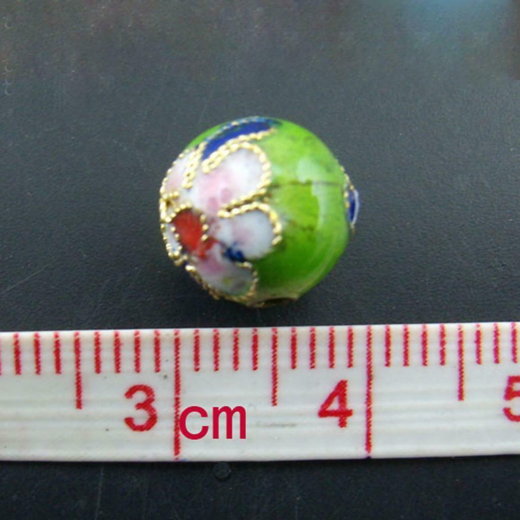 Pack of 30 Cloisonne Round Loose Beads Spacers DIY Accessories Crafts 10mm