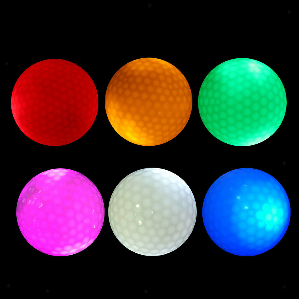 6pcs Night Golf Balls LED Golf Balls Perfect for Night Golf and Practice