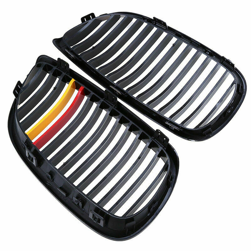 For BMW E90 E92 E93 M3 328i 335i Front Bumper Kidney Grille Grill Glossy Black