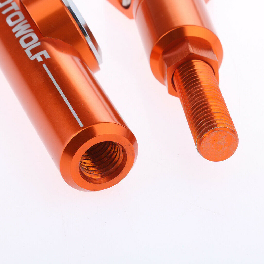 Adjustable Motorcycle 7/8" 22mm Handlebar Cross Bar with Clock Orange