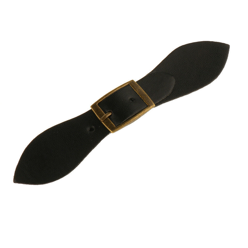 12.5cm Metal Buckle Leather Toggle Button for Coat Jacket Duffle Decor Black