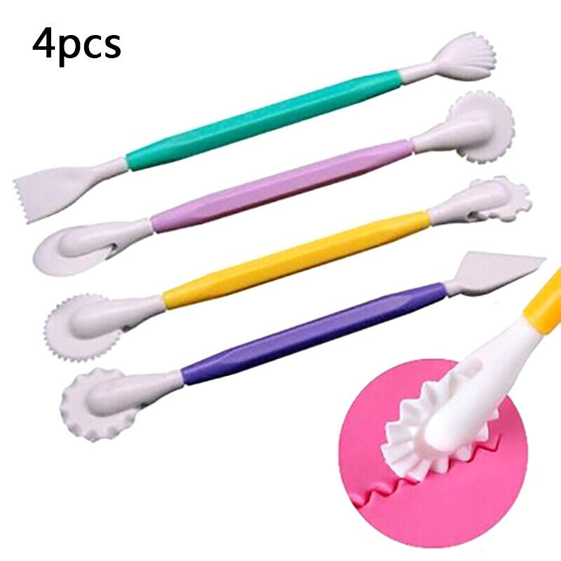4PCS Fondant Cake Decorating Modelling Tools Cutter Baking Craft Cake Mold_DD