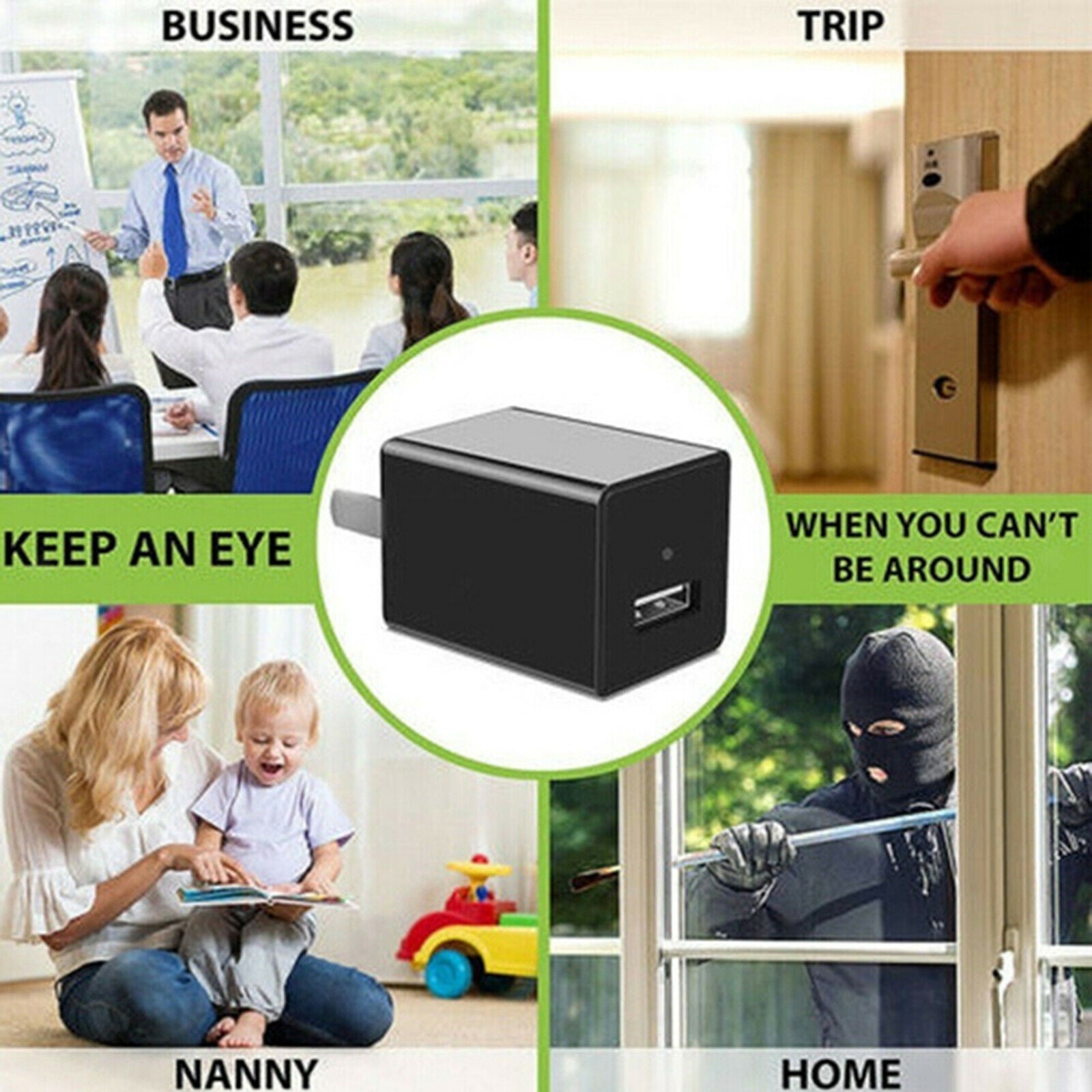 Portable USB Charger Camcorder Camera for Recorder Nanny Outdoor Covert