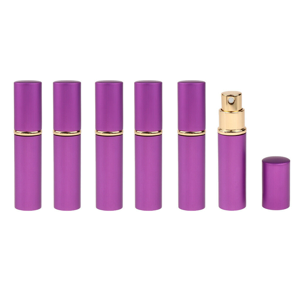 6 Pcs Refillable Spray Bottles  Moisturizing Perfume Toner - Purple, as