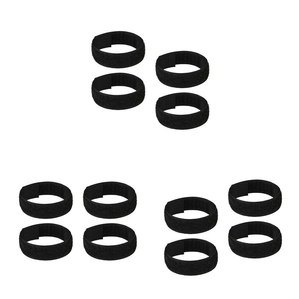 12 Pieces No Crow Rooster Collar No Crow Noise Neck Belt for Chicken Duck Black