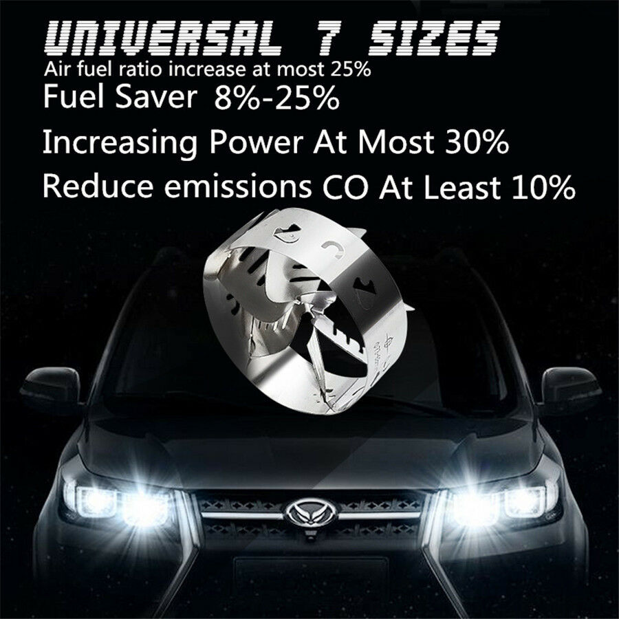 62/67 Car Turbine Turbo Air Intake Gas Fuel Saver Supercharger Stainless Steel