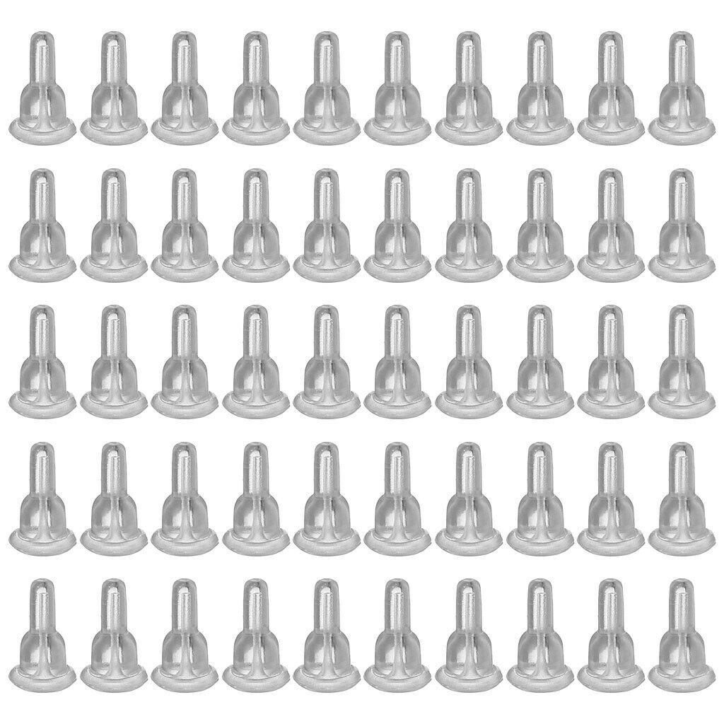 Silicone Earring Backs Clear Bullet Earring Clutch Safety Back Sleeves Nuts