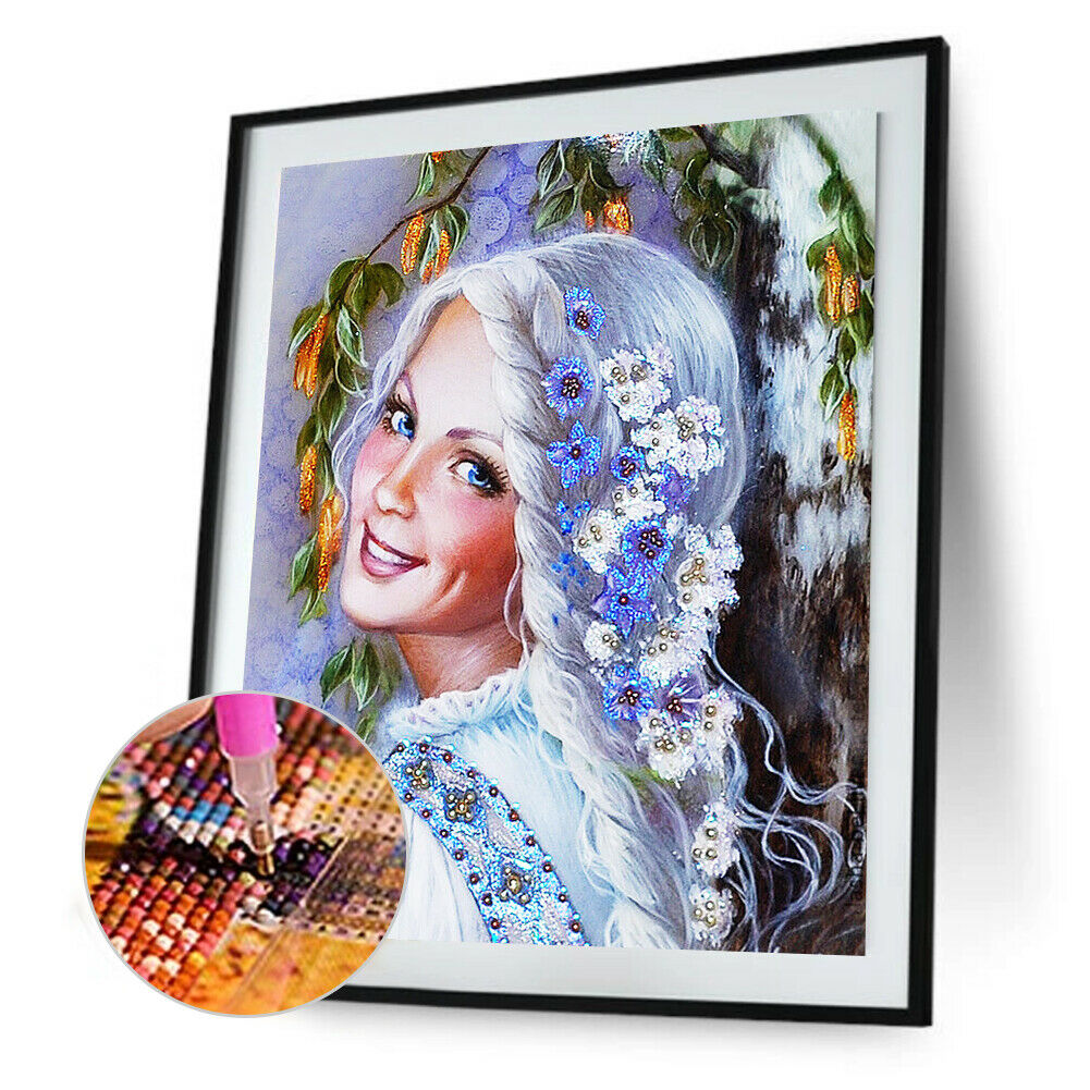 Smile Girl Part Drill Diamond Painting Home Decor DIY Mosaic Kit Picture @