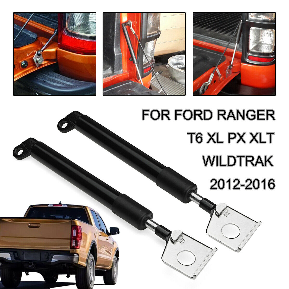 2PCS GATE STRUT SHOCK GAS SLOW DOWN FOR FORD RANGER T6 XL PX XLT WILDTRAK   â—