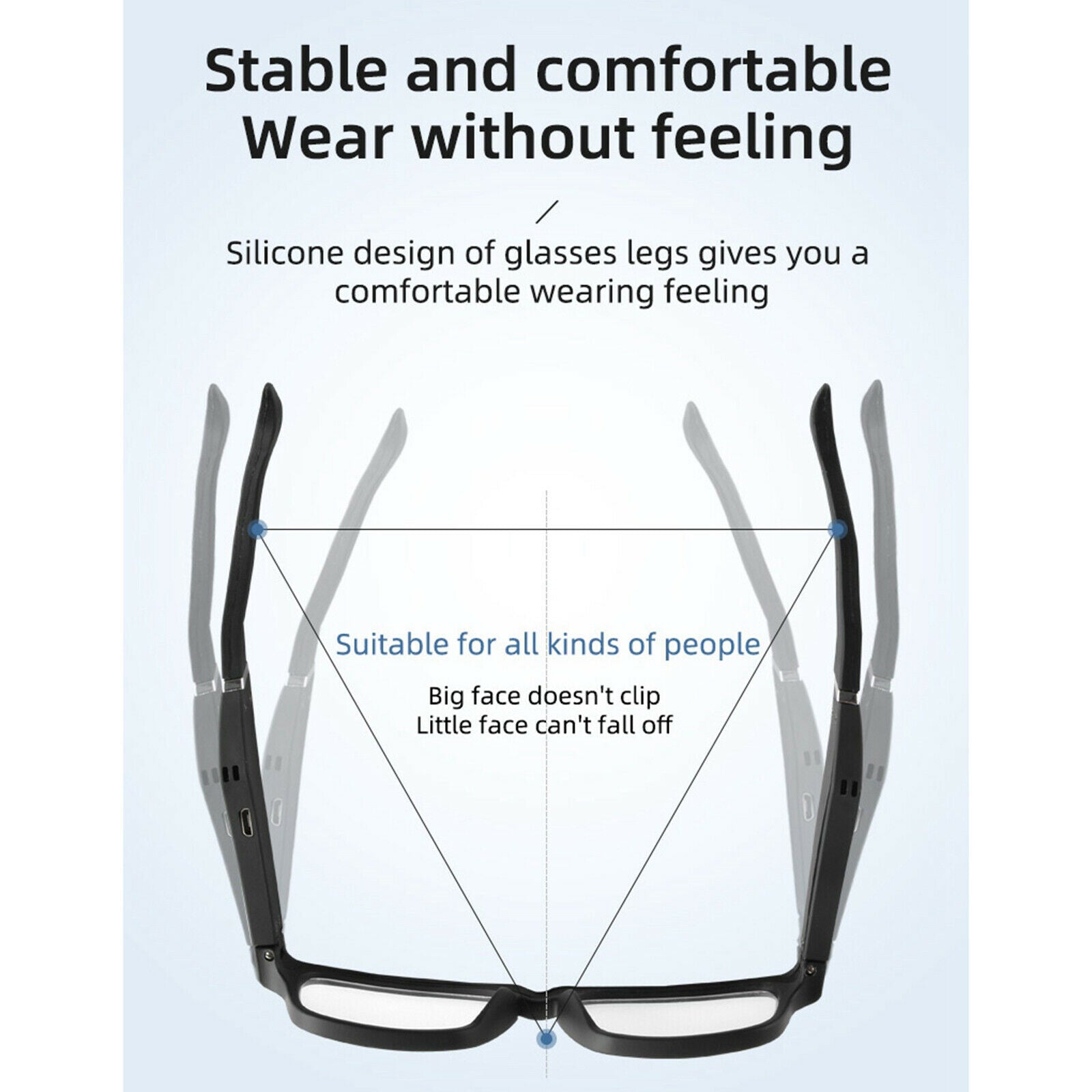 Audio glasses smart bluetooth headset anti blue glasses multifunctional