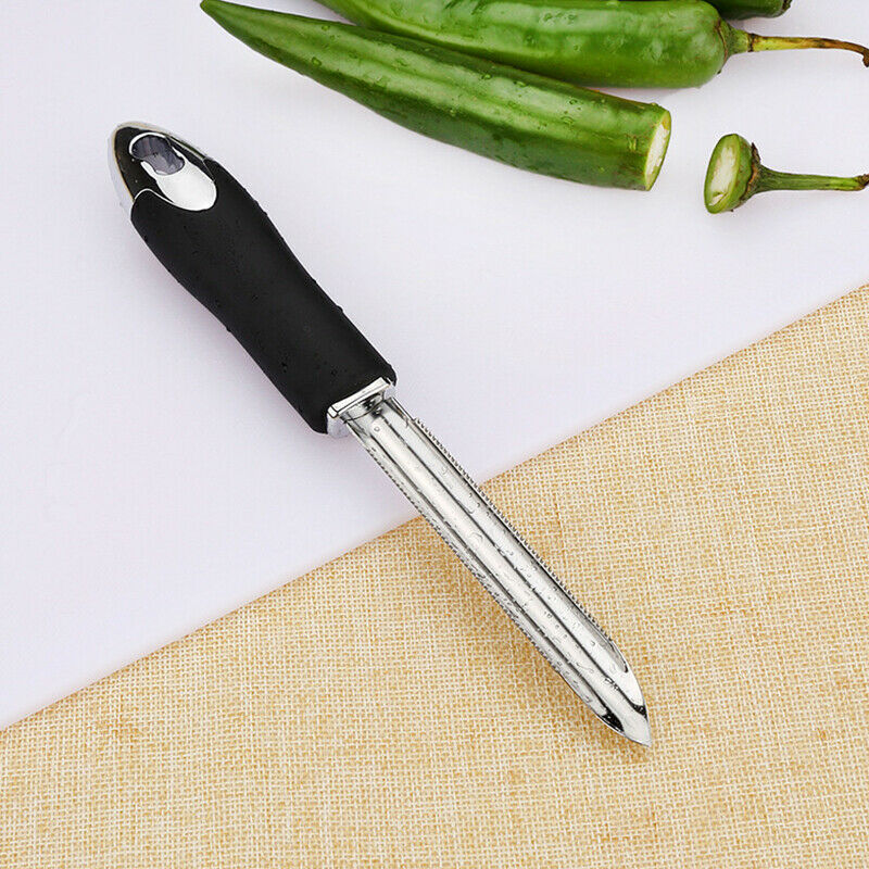 Chili Pepper Corer Stainless Steel Zucchini Courgette  Serrated Edge Core.l8