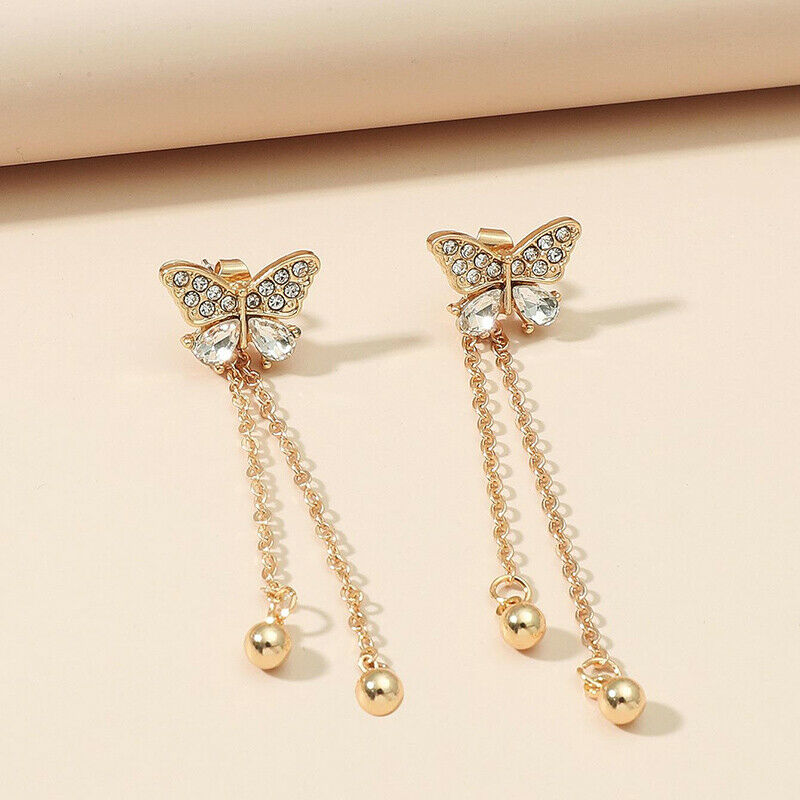 Fashion Butterfly Tassel Drop Earrings For Women Jewelry Party Accessorie.l8