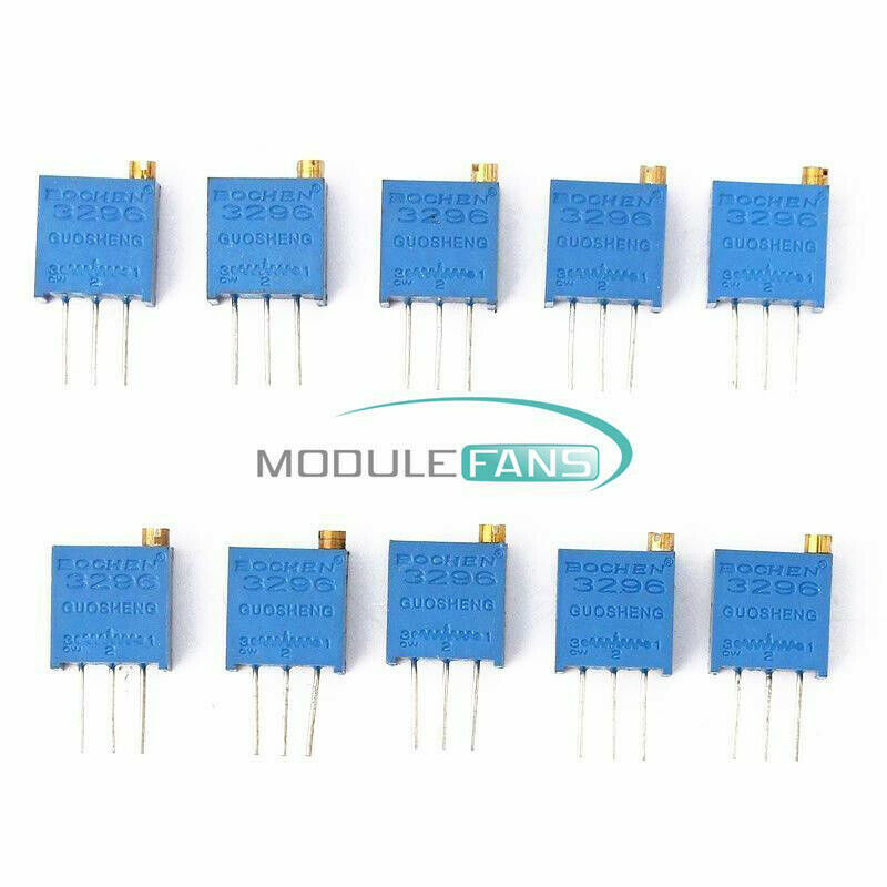 50PCS 10value 3296 Trimmer Trim Pot Potentiometer Resistor Box Kit Assortment