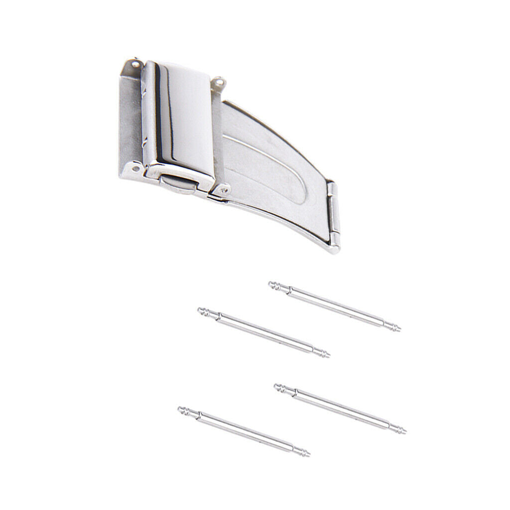 20mm Stainless Steel Double Deployment Clasp Buckle For Watch Band Strap