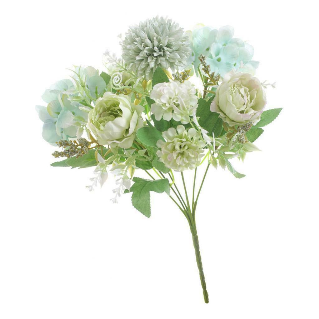 Lifelike Cloth 7 head Peony Flowers 32cm for Decor Ornament 2 Banquets