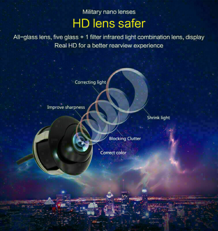 360°  Reverse Backup CDD Waterproof Car Rear View Parking Camera  View CN