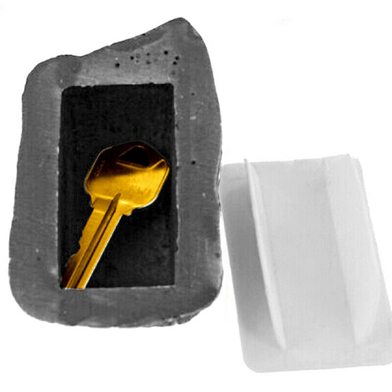 Outdoor Spare Key House Safe Hidden Hide Storage Security Rock Stone Case  JD