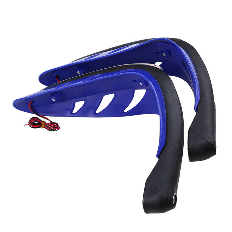 1" Motorcycle Handlebar Mounting Hand Guard Wind Protector LED Indicator Light