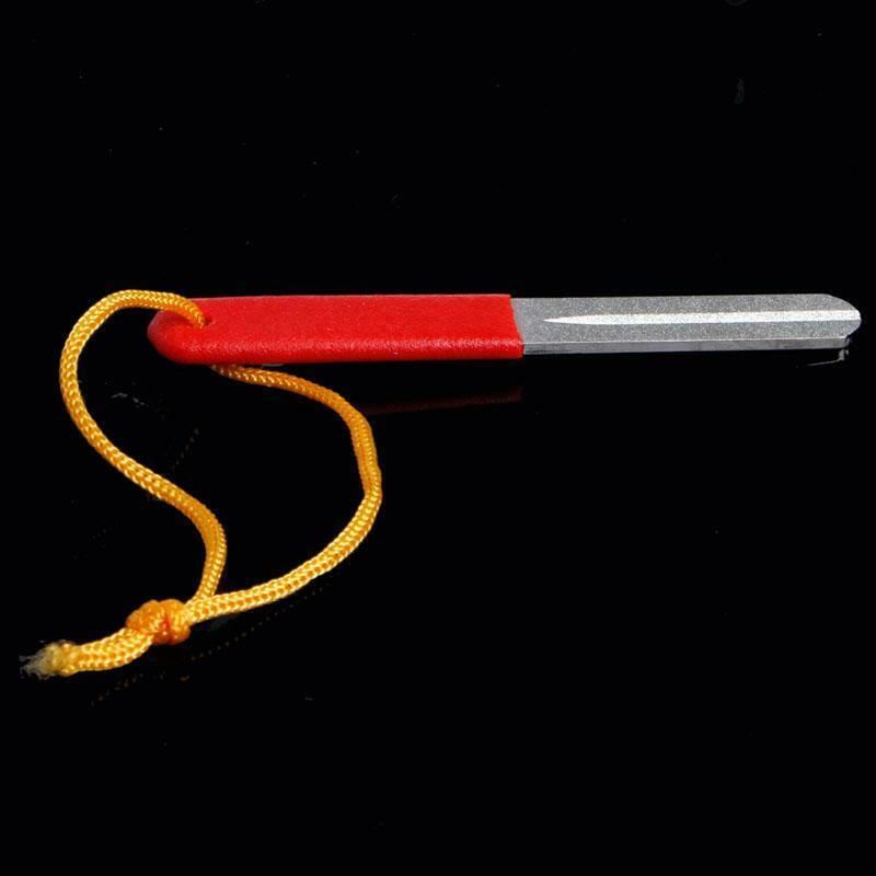 Fishing Hook Fishhook Hone Sharpening Tackle Sharpener With Grooves Both Sides