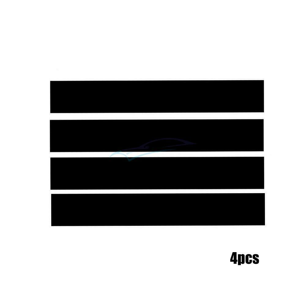 4 Pieces Universal Vehicle Black Anti-UV Hood Fender Hash Mark Stripe Stickers