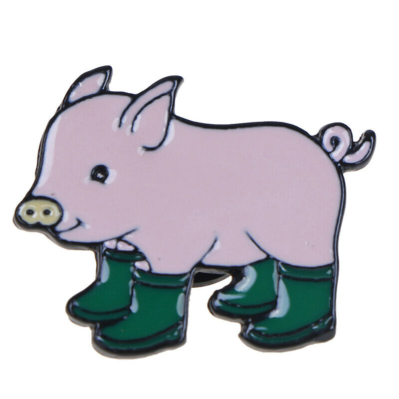3 PCS Novelty Brooch Pin Set Cute Pig Cartoon Pattern Enamel Lapel Pins S.l8