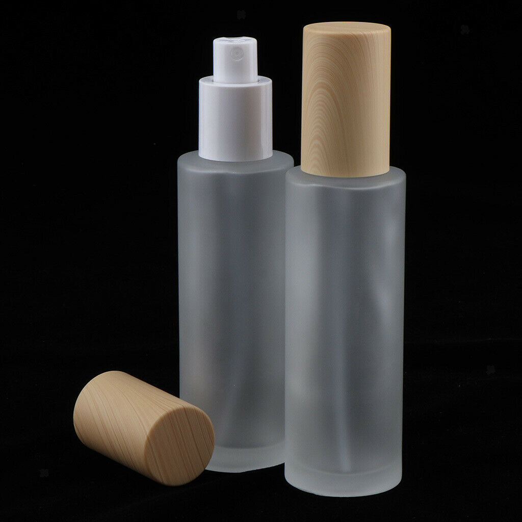 2x Glass Perfume Empty Bottle Atomizer Pump Sprayer Refillable Travel 60ml