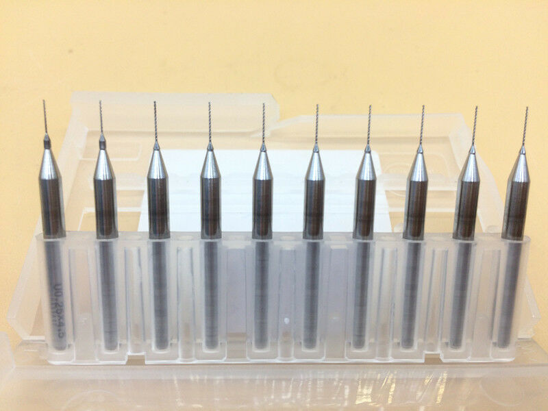 10pcs 3.175mm Shank 0.15mm Micro Drill Bits PCB Print Circuit Board Carbide