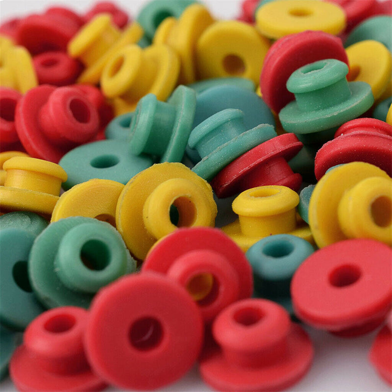 100pcs Red Yellow Green Tattoo Machine Grommets Needles Silicone Nipples Tattoo