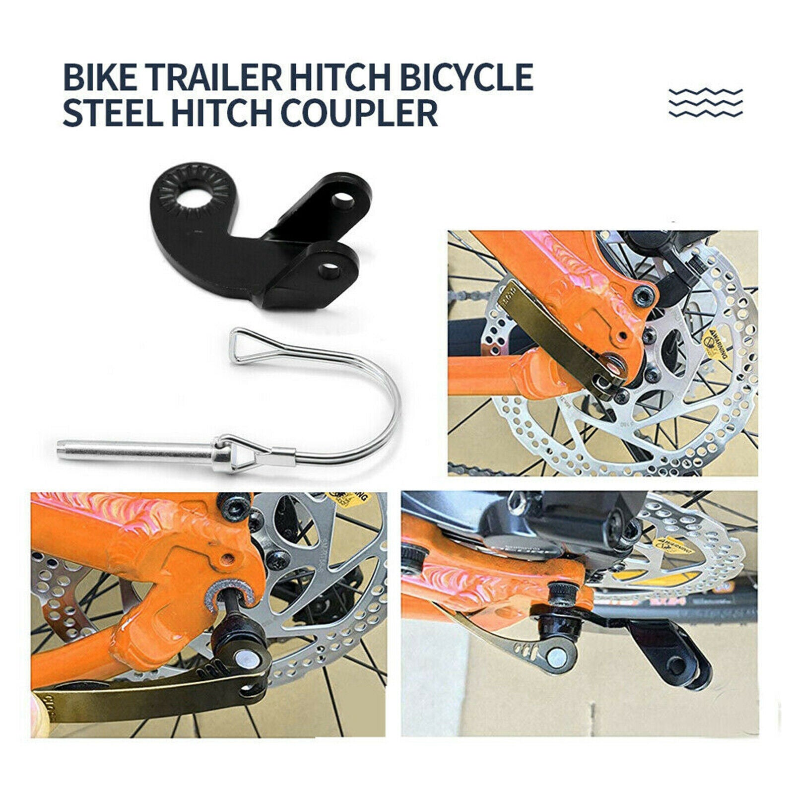 Bicycle Trailer Hitch Coupler Bike Coupler Attachment Adapter Replacement