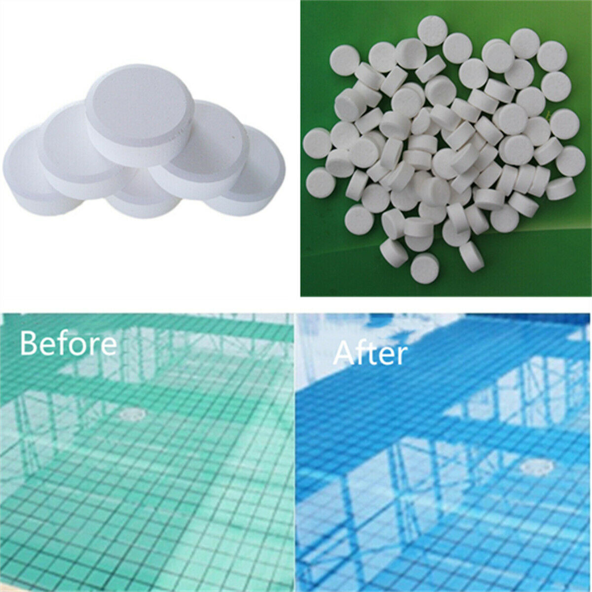 100pcs Chlorine Tablets For Swimming Pool Multifunction Instant Disinfection Tub