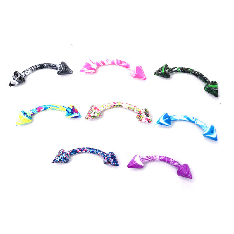 8Pcs/Set Stainless steel Eyebrow Belly Navel Ring Bar Body Piercing Jewel.l8