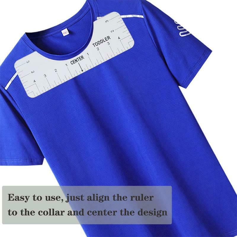 4PCS/Set Round Neck T-shirt Alignment Ruler PVC Sewing Collar Measuring Tool
