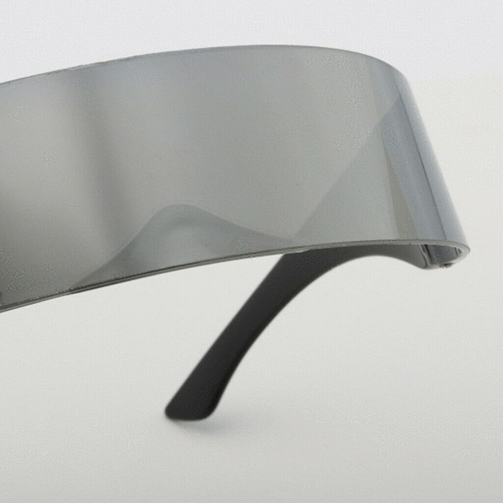 2x Futuristic Wrapped Around Sunglasses   Narrow Glasses Party Props