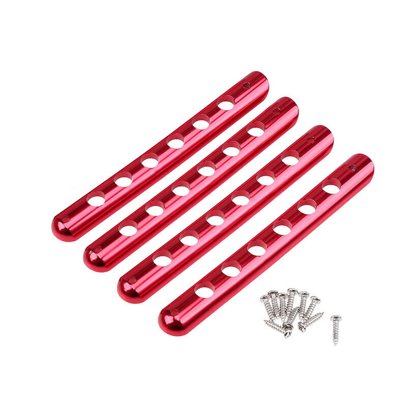 4PC Red Door Grab Handle Inserts Cover Trims Bar For Jeep Wrangler JK 2007-2017