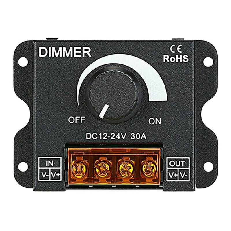 LED Light Adjuster DC 12-24V 30A/No Strobe with Knob Switch LED Light Bar BrM8O9