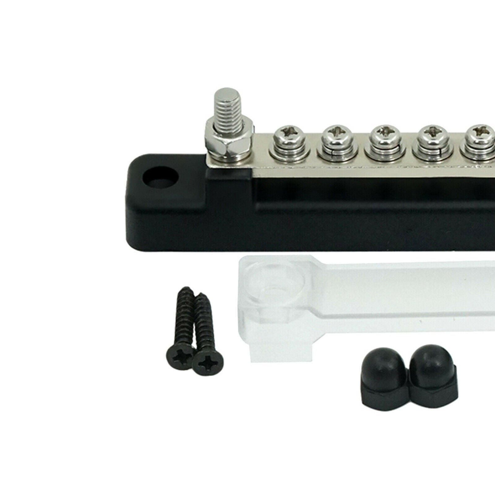 6 Terminal Bus Bar Kit Distribution Block 2 Studs for Car Boat Accessories