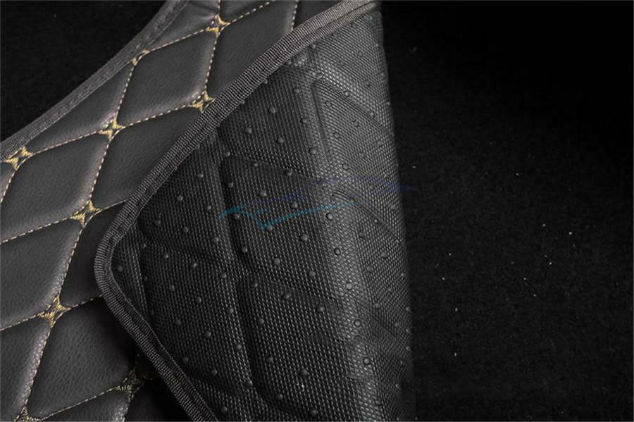 4 Pieces PU Leather Car Stylish Floor Mats Front&Rear Interior Mat Carpet Liner
