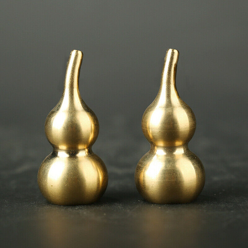 Mini Portable Brass Gourd Traditional Decor Ornament Statue Keychain Pend.l8