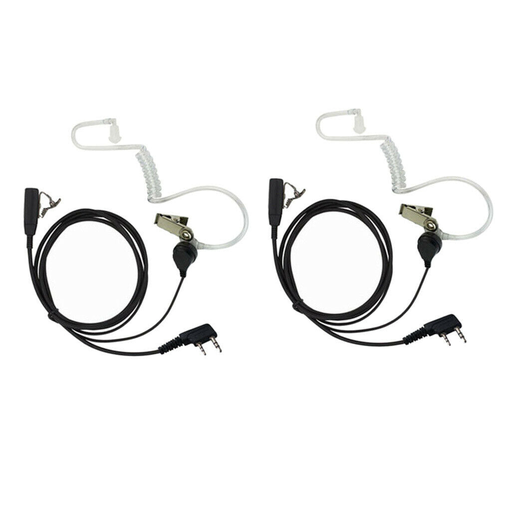 Prettyia   2x   Headset   Covert   Earpiece   Acoustic   Tube   PTT   for
