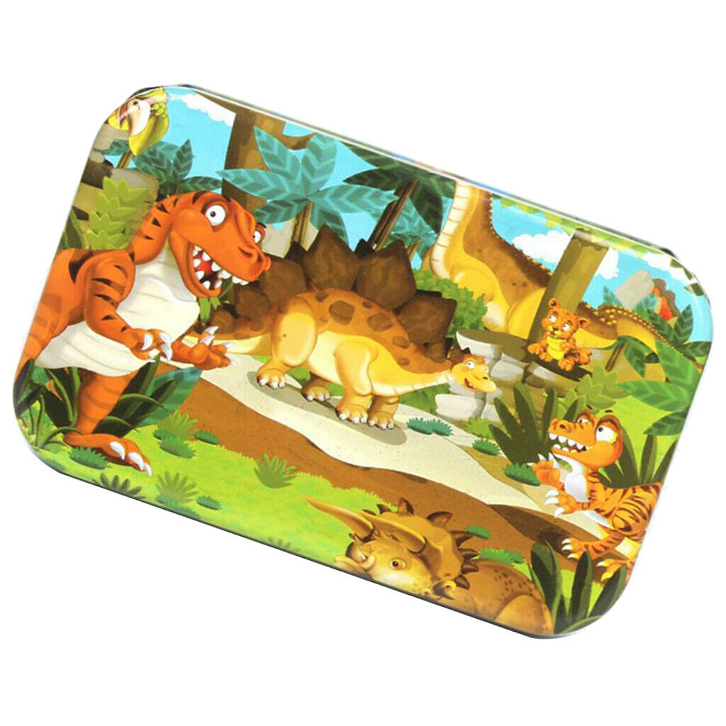 2Set Kids Wooden Jigsaw Puzzles with a Storage Box