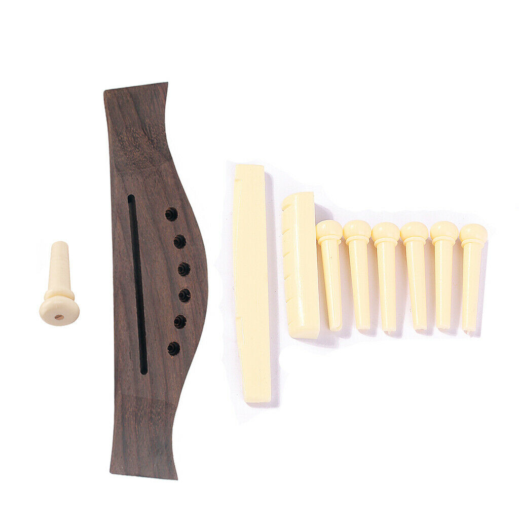 Acoustic Guitar Rosewood Bridge+Bone Bridge