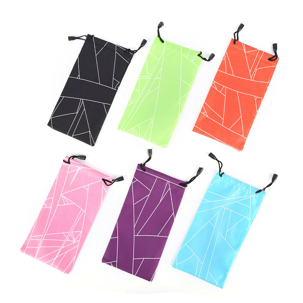 5Pc Sunglasses Bag Pouch Soft Cloth Cleaning Optical Glasses Case Rando.l8