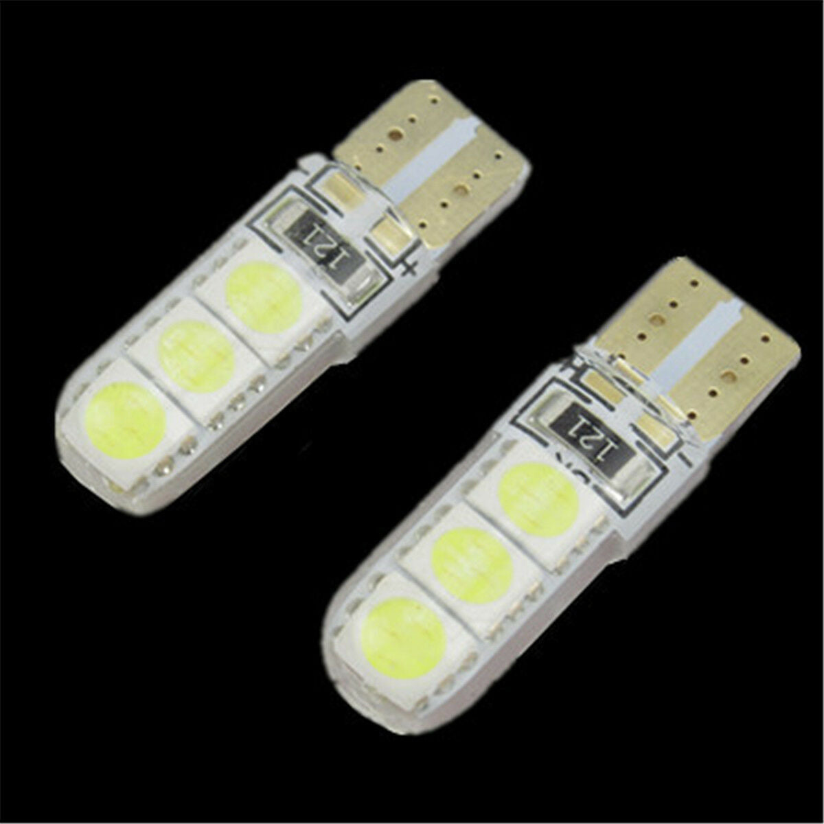 4pcs Auto LED Light T10B 5050 6SMD White Color Light Bulb Car Turn Signal Light