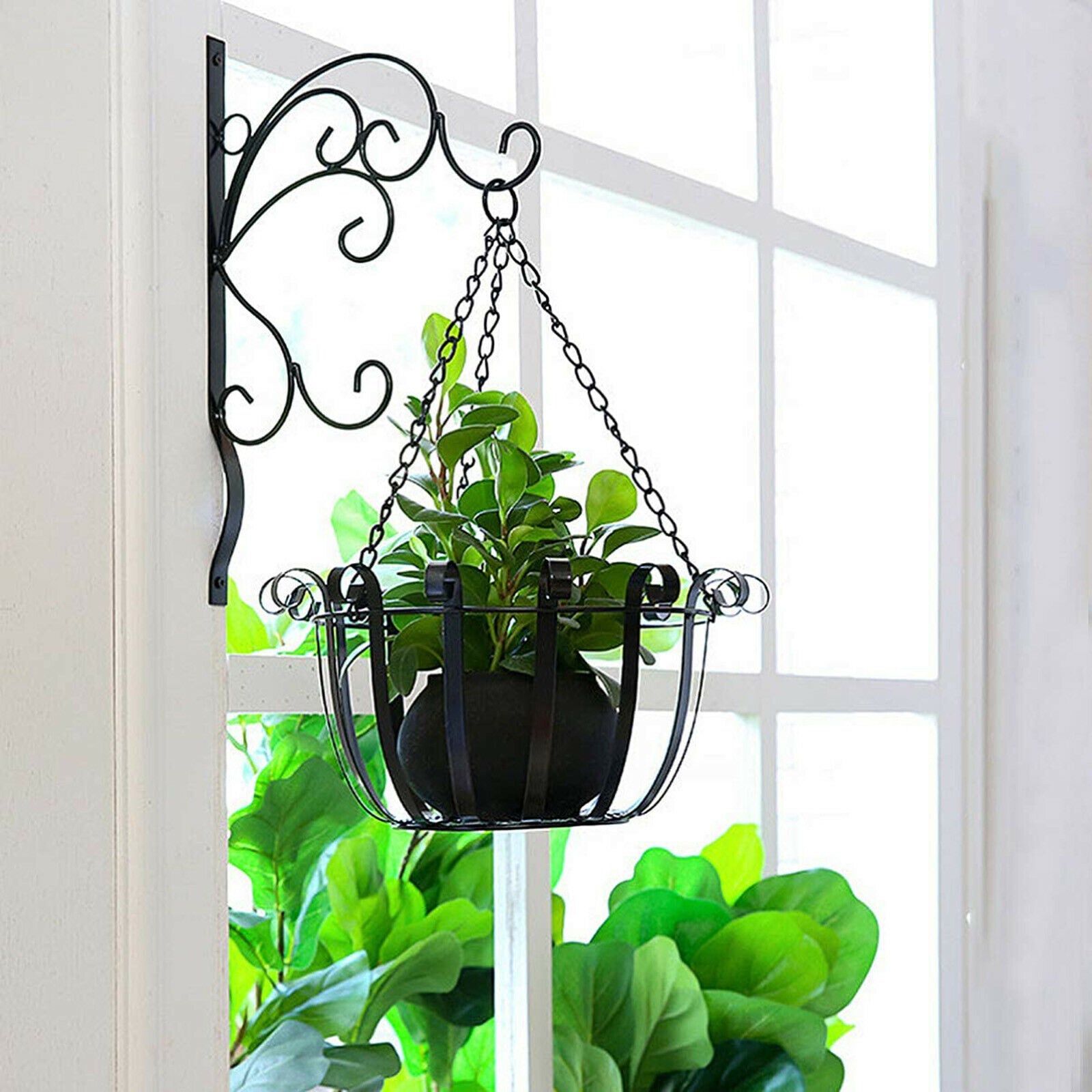 Metal Flower Pot Plant Support Hanger Flower Rack Holder Basket Garden Decor New