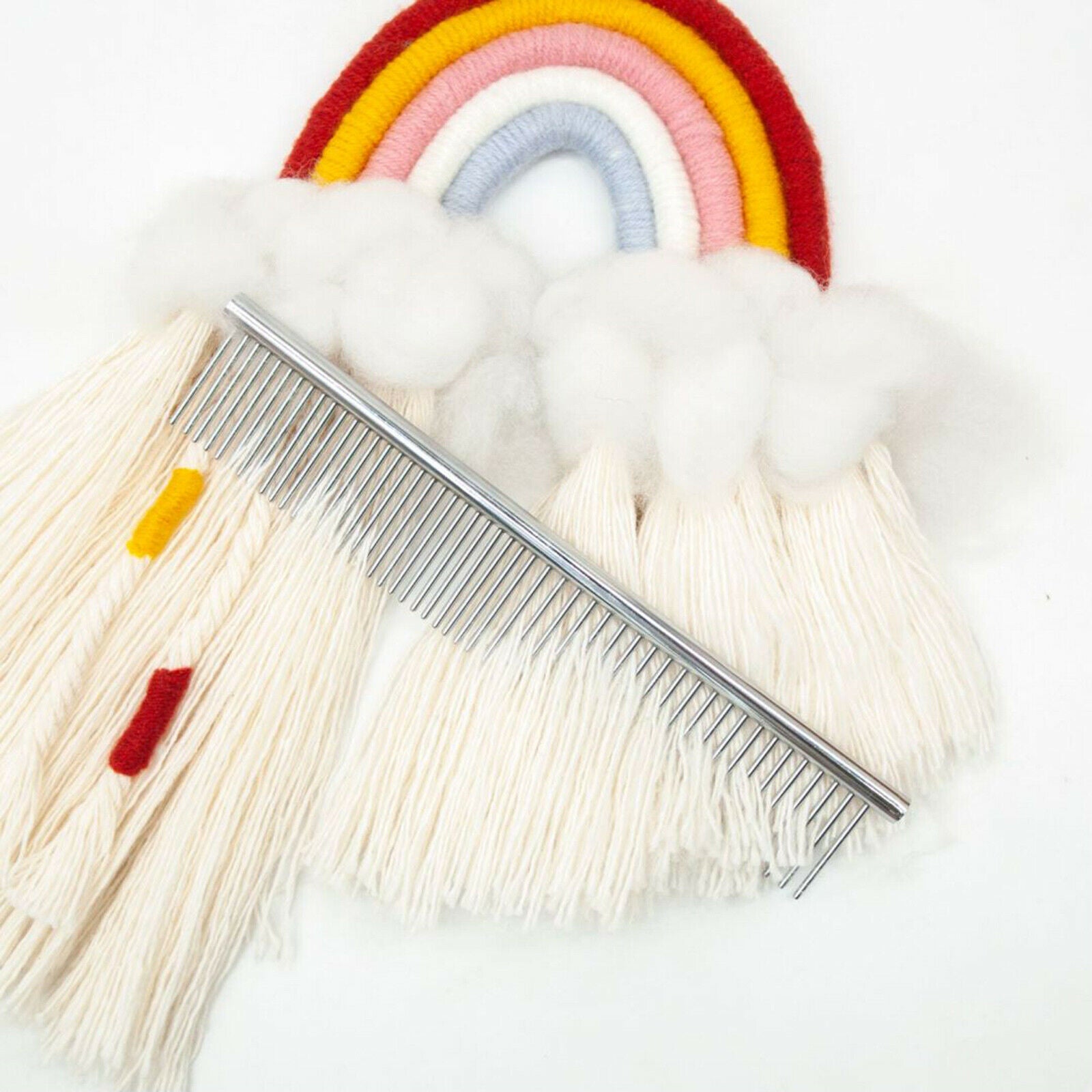 Anti-static Stainless Steel Macrame Fringe Comb Professional Knotting Tools