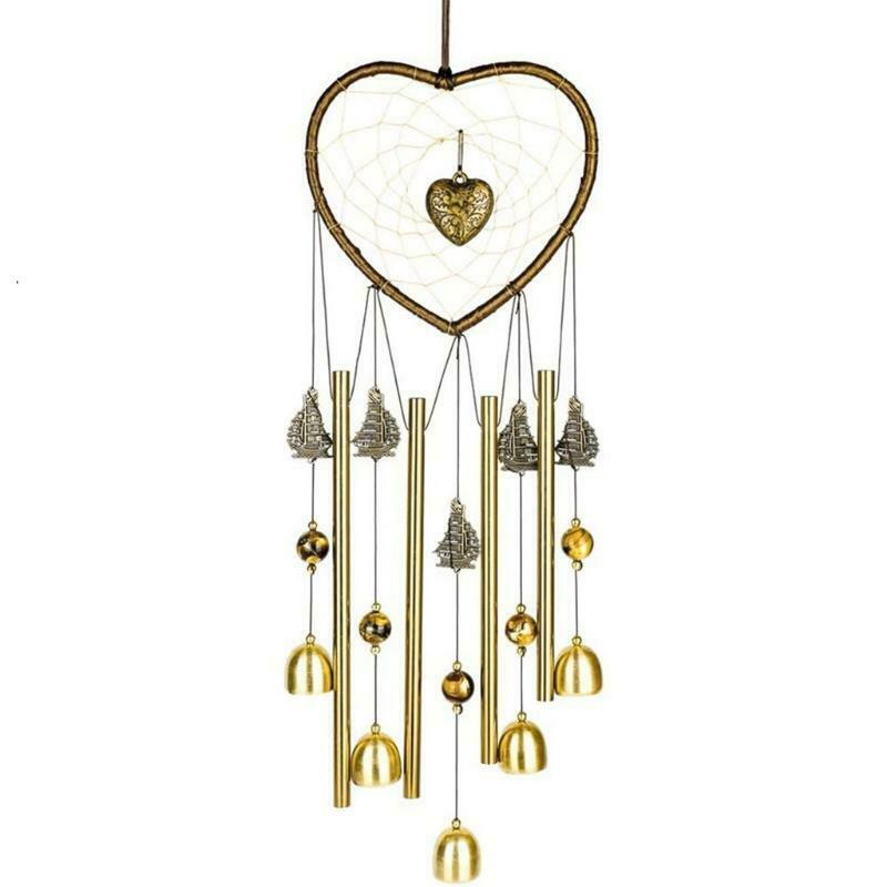 Heart Wind Chimes Living Yard Garden Hanging Windchimes Home Decor Ornaments Dre