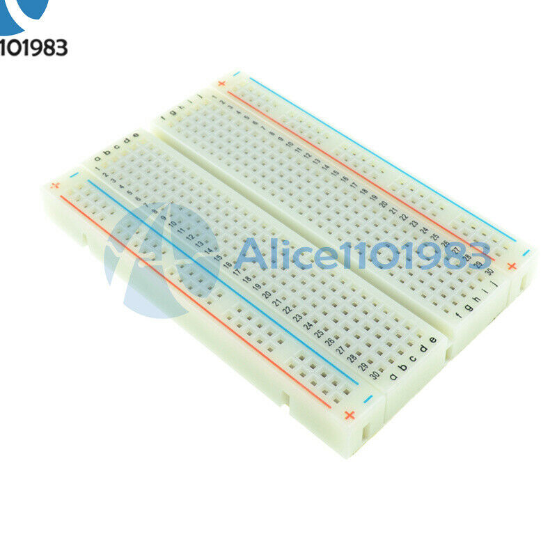 2PCS Mini Universal Solderless Breadboard 400 Contacts Tie-points Available